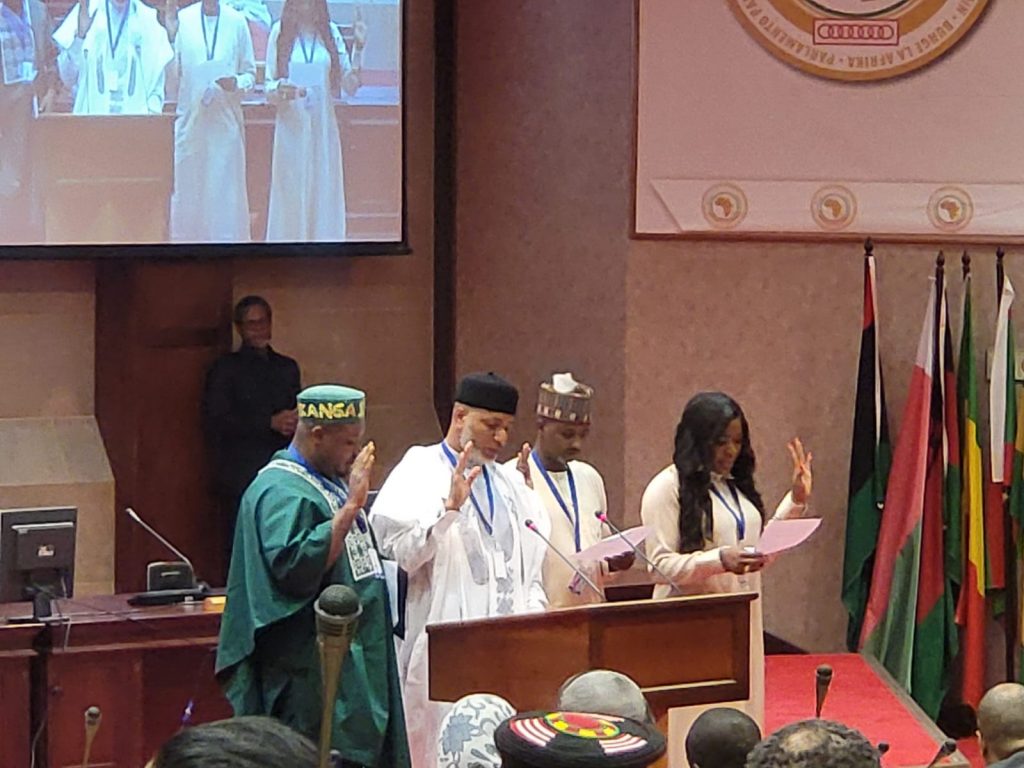 NIGERIAN LAWMAKERS INAUGURATED AS MEMBERS OF THE PAN-AFRICAN PARLIAMENT
